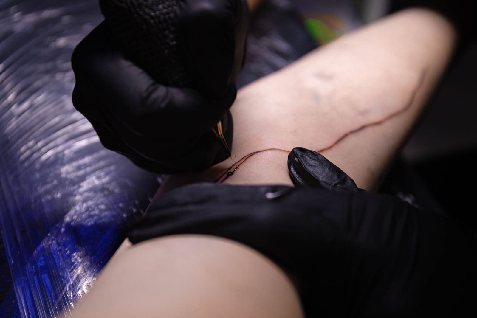 Tattoo work close-up