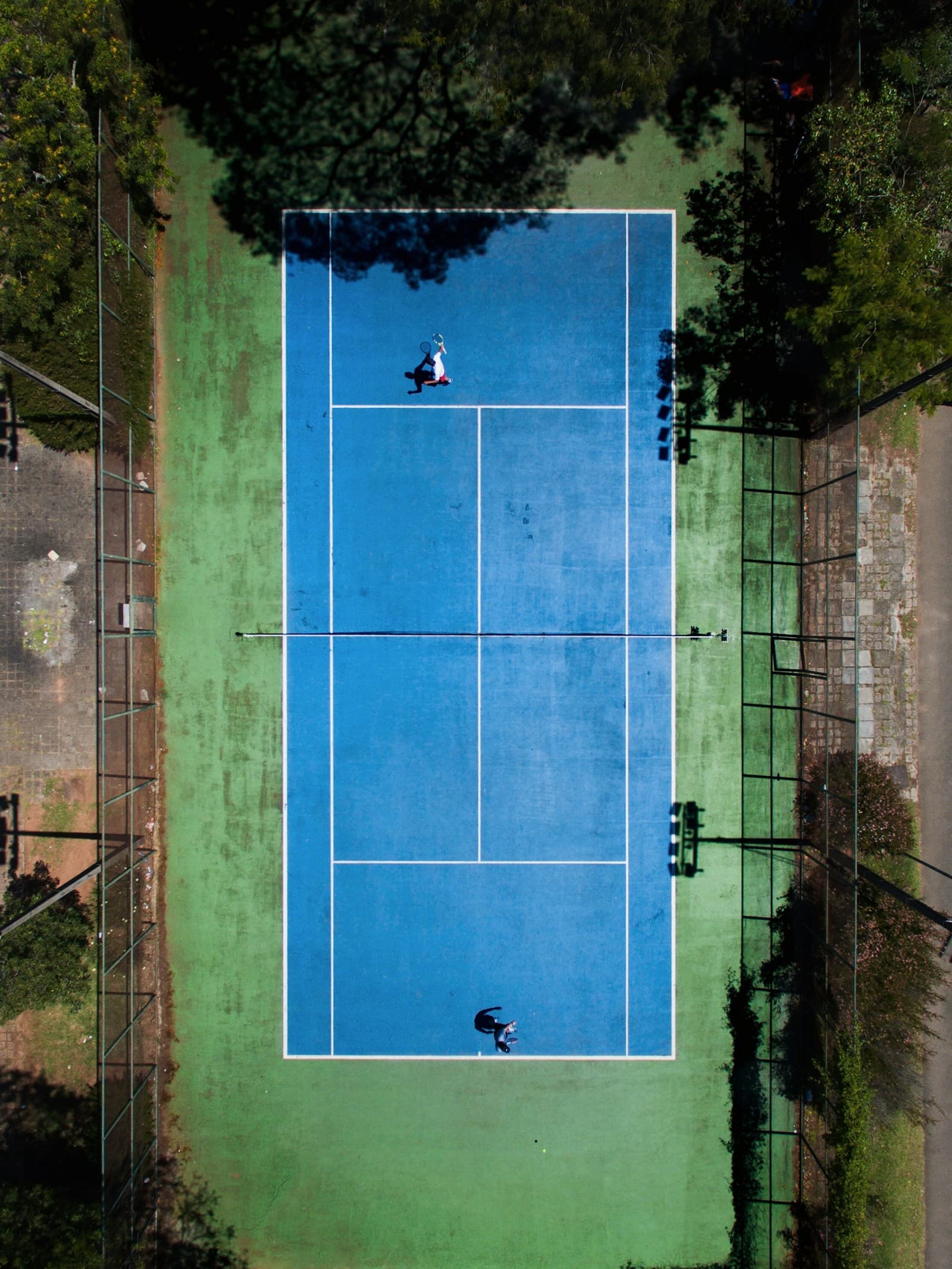 Campo da tennis visto dall'alto
